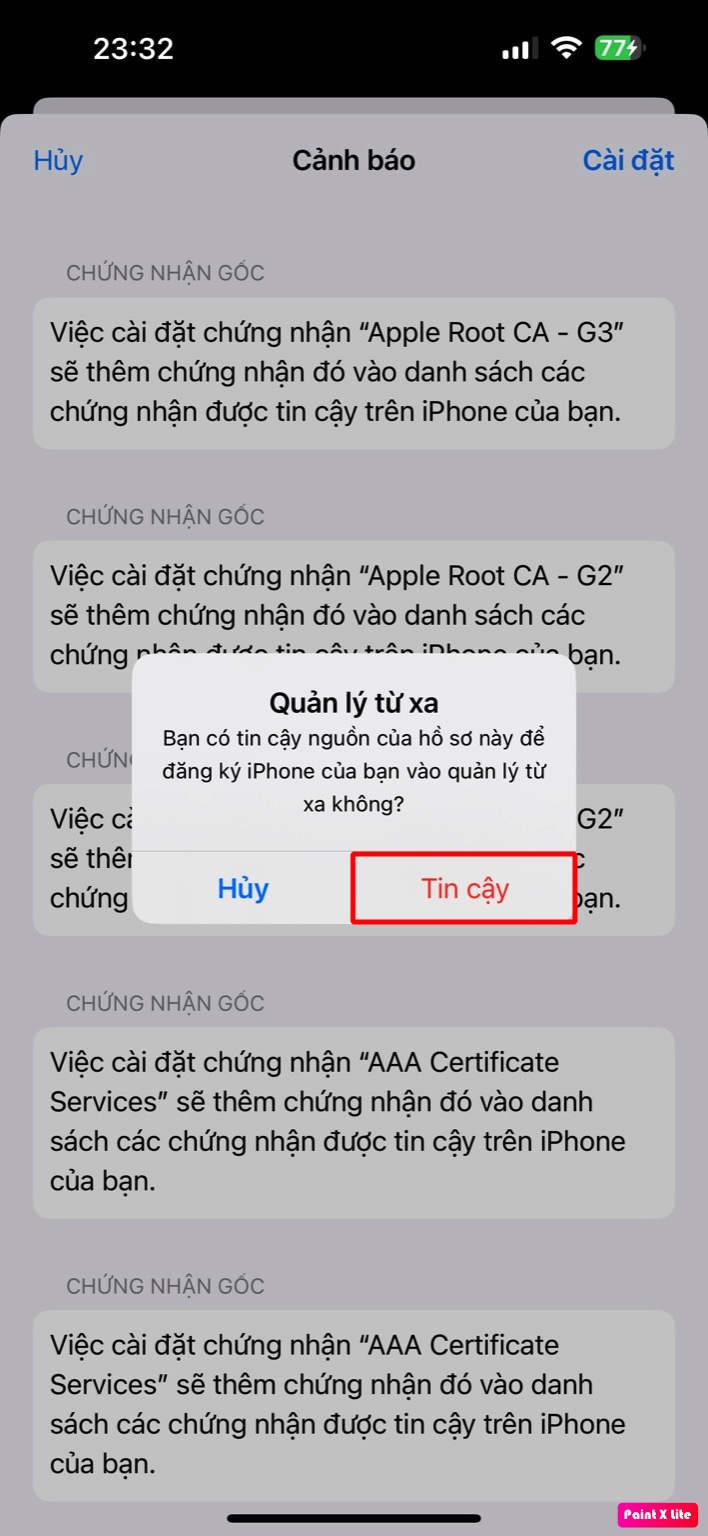 Tin cậy hồ sơ